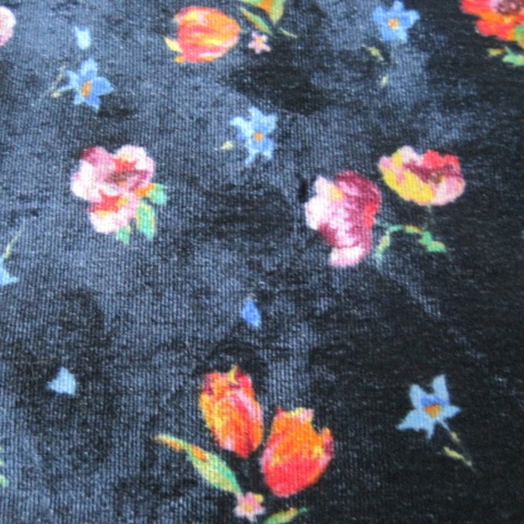 Vintage KENZO Floral Print Velvet Scarf - Picture 3 of 4